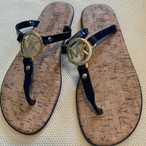 Navy Michael Kors sandal slides